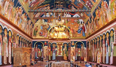 Frescoes at Monastery Varlaam in Meteora